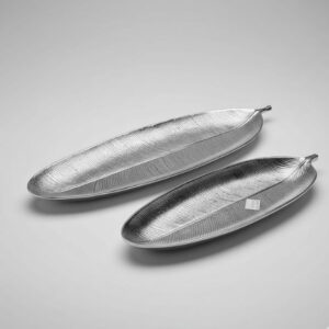 Блюдо в форме серебряного листа №4